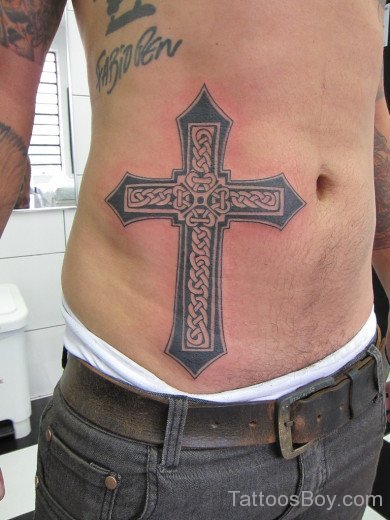 Religious Tattoo On Rib