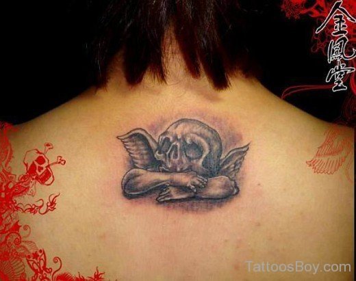 Skull Tattoo On  Back