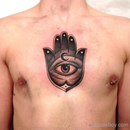 Fabulous Eye Tattoo On Chest