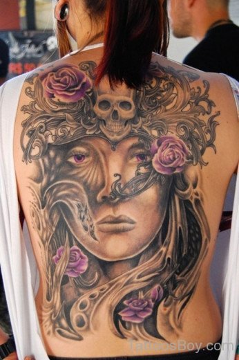  Skull Tattoo On Back 
