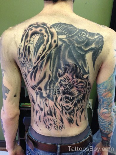 Winsome Dragon Tattoo On Back