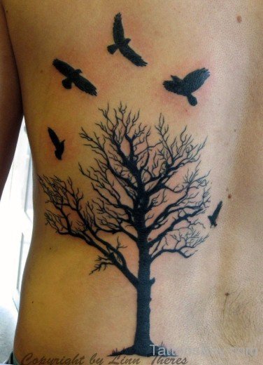 Tree Tattoo On Back Body