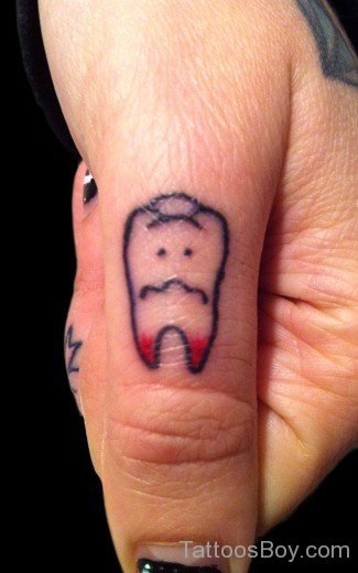 Funny Finger Tattoo