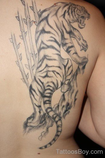 Tiger Tattoo Design On Back