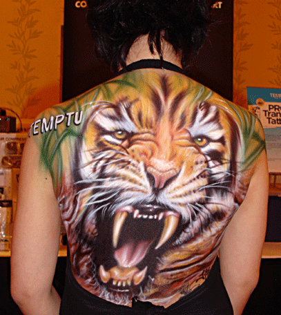 Fabulous Tiger Tattoo On Back