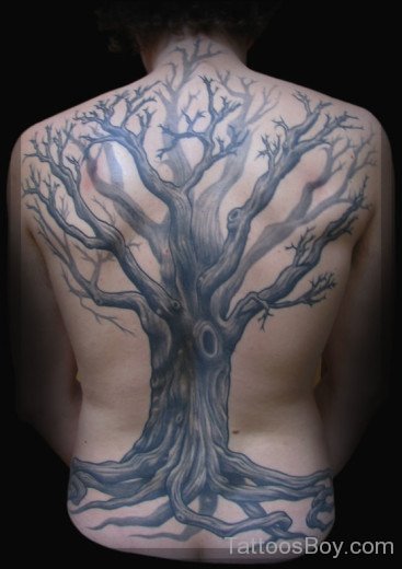 Amazing Tree Tattoo On Back