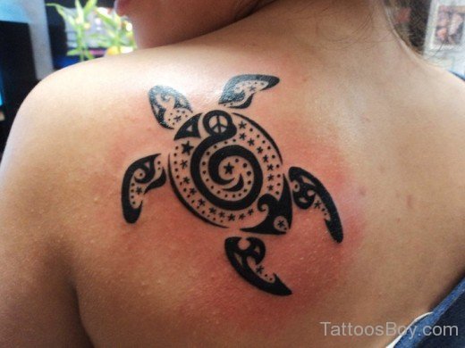 Turtle Tattoo On Back