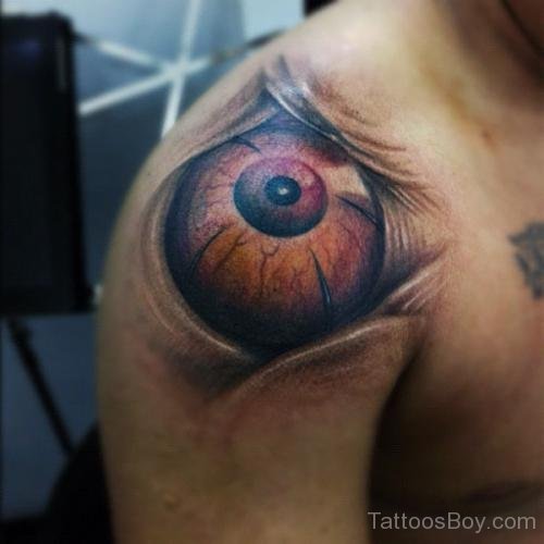Wonderful Eye Tattoo On Shoulder