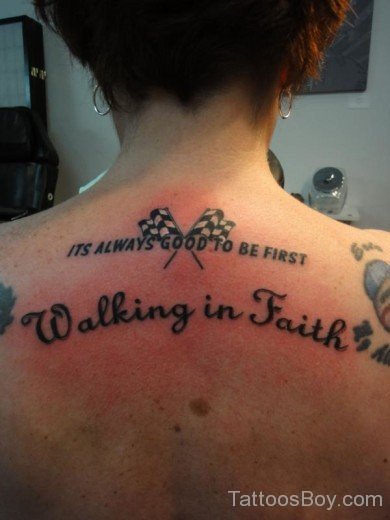 Wonderful Word Tattoo On Back