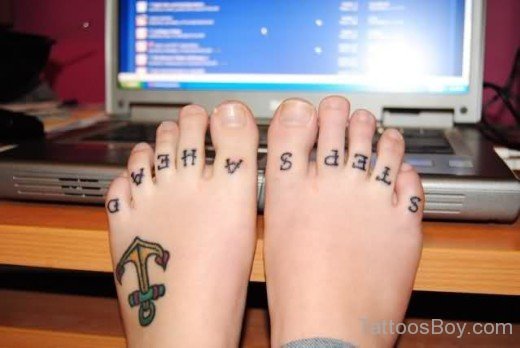 Words Tattoo On Toe