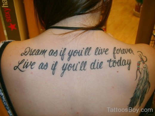 Stylish Words Tattoo On