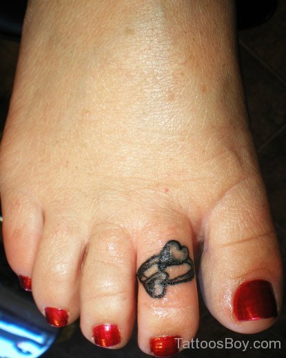 Lovely Toe Tattoo Design