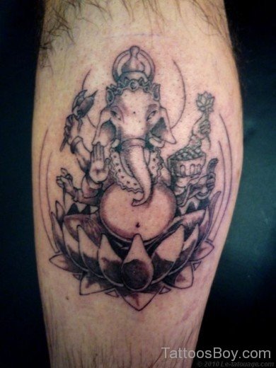 Awesome Ganesha Tattoo Design