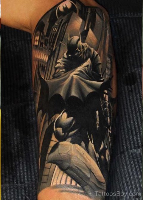 Tara Quinn Tattoos on Tumblr: Started this fun #lego #batman #tattoo today.  Start of a tribal armband coverup. #newschool #newschooltattoo  #eternalink...