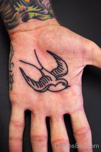 Bird Tattoo On Palm