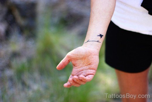 Bird Tattoo On Wrist