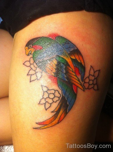 Birds Tattoo On Thigh