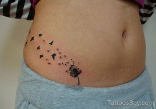 Birds Tattoo On Waist