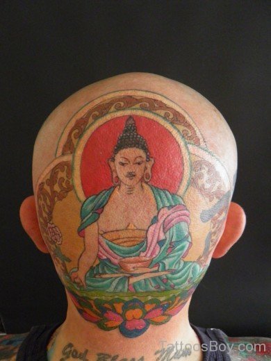 Buddha Tattoo Design On Head