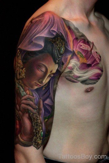 Buddha Tattoo Design On Shoulder