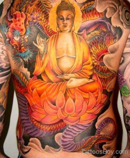 Buddha Tattoo On Back