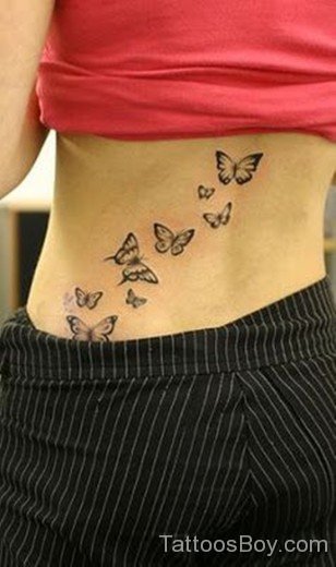 Butterfly Tattoo Design On Lower Back