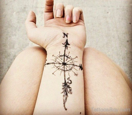 Compass Tattoo Design