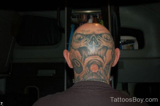 Devil Tattoo On Head
