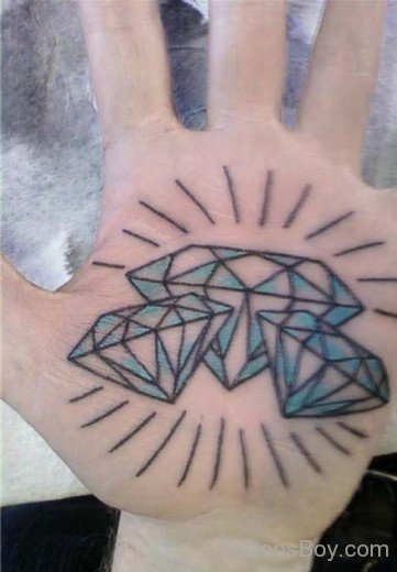 Diamond Tattoo Design On Palm