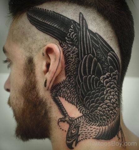 Eagle Tattoo On Head