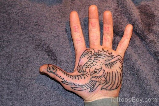 Elephant Face Tattoo