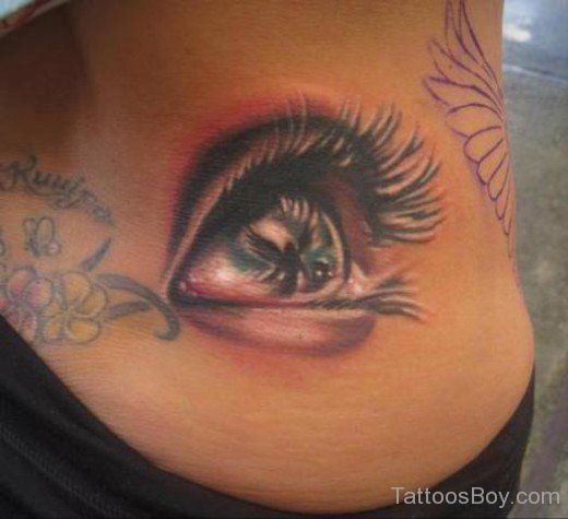 Eye Tattoo On Stomach