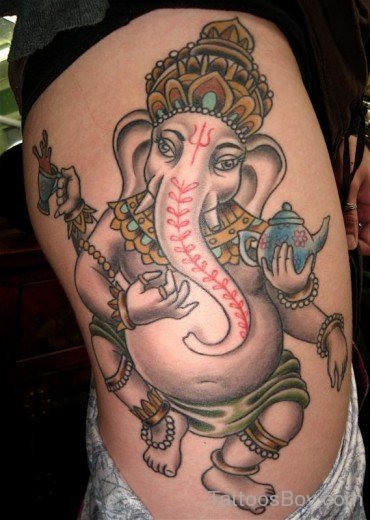 Fantastic Ganesha Tattoo On Rib