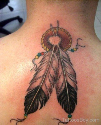 Feather Tattoo On Back