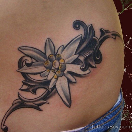 Flower Tattoo Design On Stomach