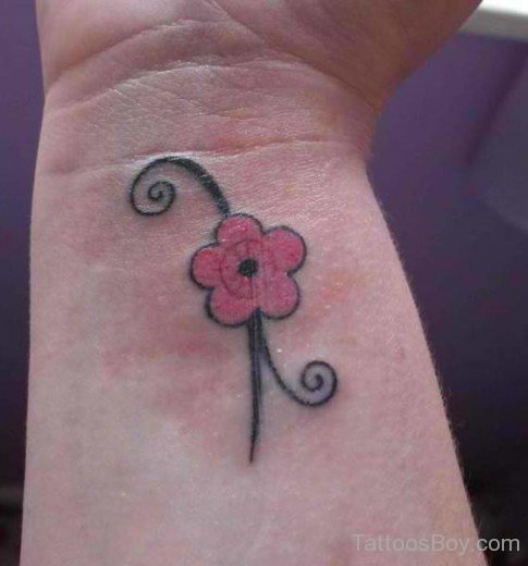 Flower Tattoo Design  On Wrist