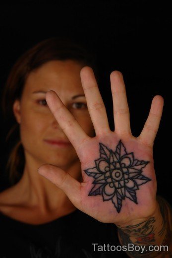 Flower Tattoo On Palm