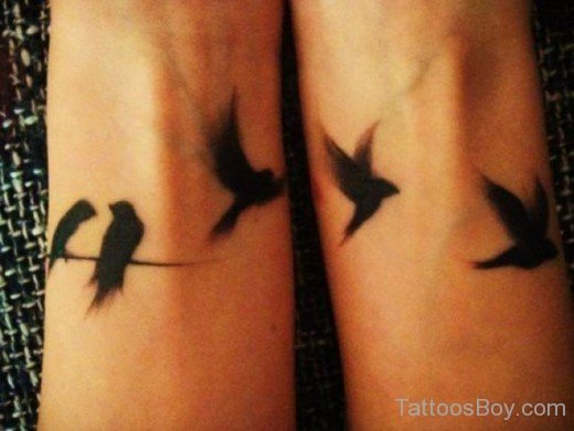 Fly Bird Tattoo On Wrist