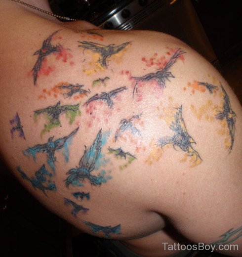  Birds Tattoo Design On Shoulder