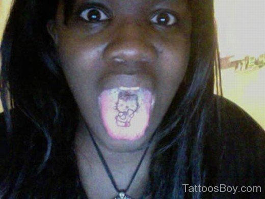 Funny Tattoo On Tongue