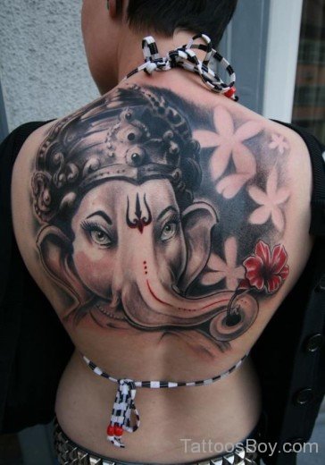 Ganesha Tattoo On Back