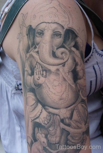 Elegant Ganesha Tattoo Design 