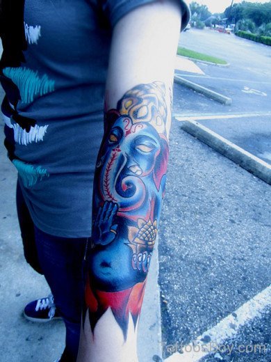 Ganesha Tattoo On Arm