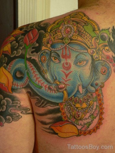 Ganesha Tattoo On Back
