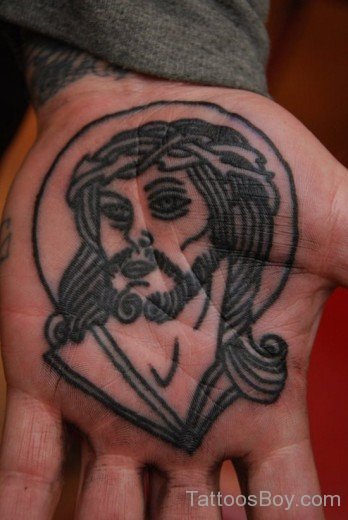 Jesus Tattoo On Palm
