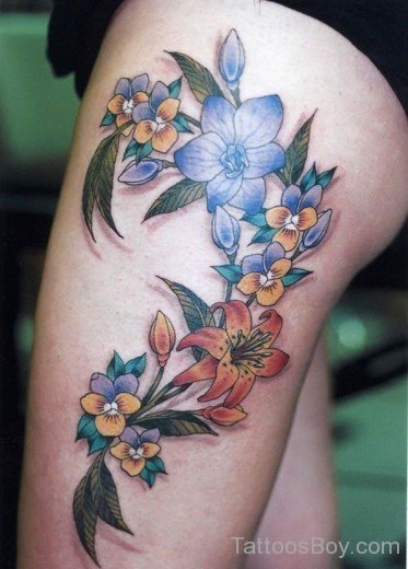 Lily Flower Tattoo Design