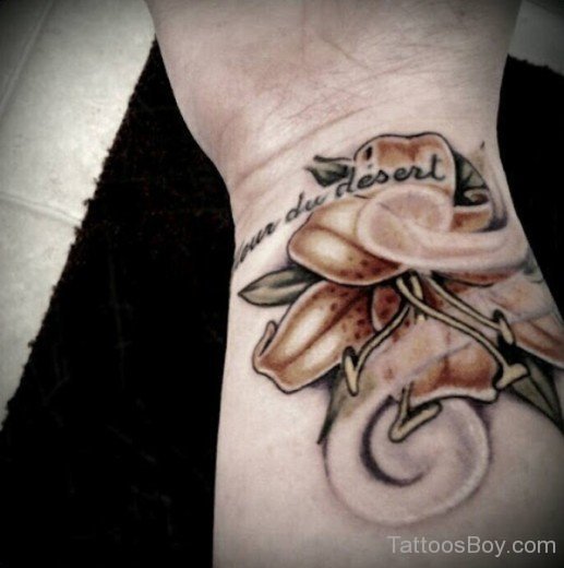 Lily Tattoo On Wrist