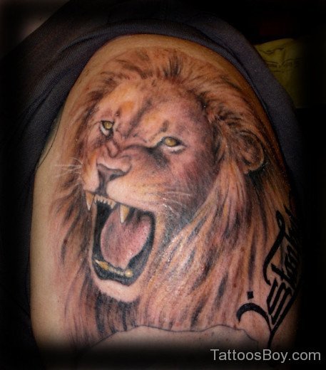 Lion Tattoo On Shoulder