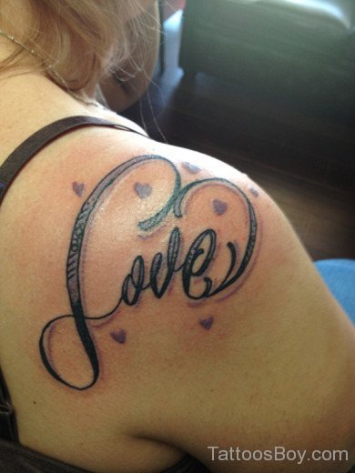 Love Tattoo On Shoulder