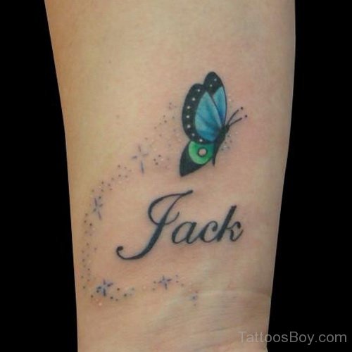 Nice Butterfly Tattoo Design On Wrist